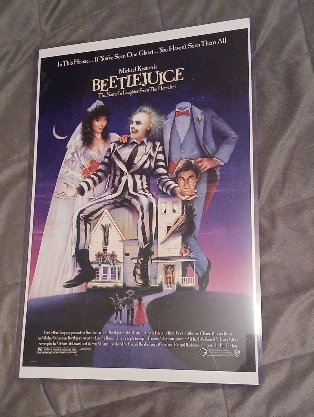 Warner Bros. Beetlejuice Poster - Purple, Black, White
